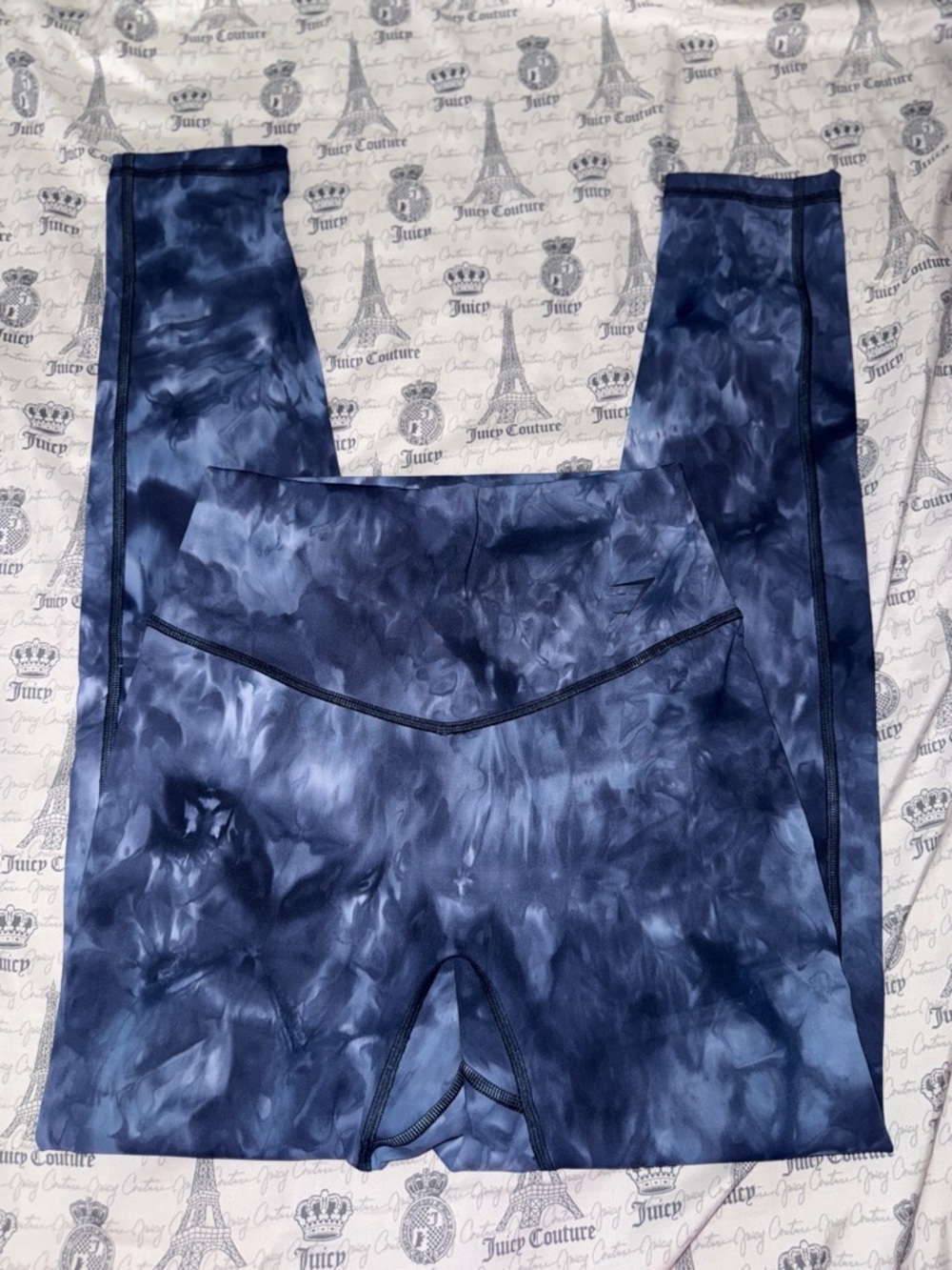 Gymshark Tie-Dye Navy High-Waist Leggings